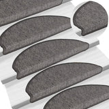 Vidaxl Stair Mats 15 St 65x21x4 cm beige og grå halvkugle stor