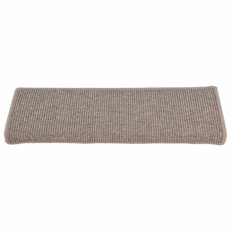 Vidaxl trapmatten 15 st 65x21x4 cm donkerbeige rechthoekige rand