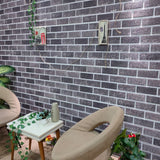 Vidaxl 11 St Wall Panels 3D Black and Grey Brick EPS