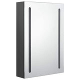 Vidaxl badkamerkast met spiegel en led 50x13x70 cm grijs