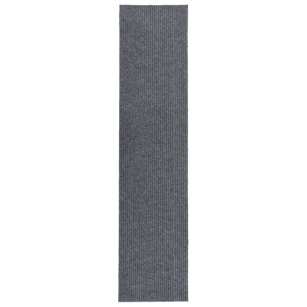 Vidaxl droogloopmat 100x450 cm grå