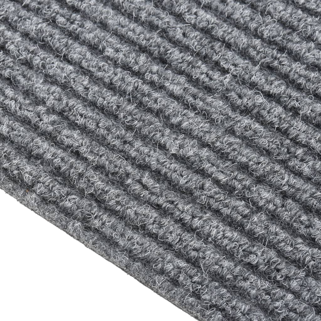 Vidaxl droogloopmat 100x450 cm grå