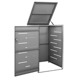 Vidaxl containeropbevaring kun 69x77,5x112,5 cm rustfrit stål