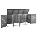 Vidaxl containeropbevaring fire -dobbelt 276,5x77,5x112,5 cm rustfrit stål
