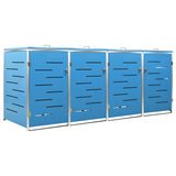 Vidaxl containeropbevaring fire -dobbelt 276,5x77,5x112,5 cm rustfrit stål