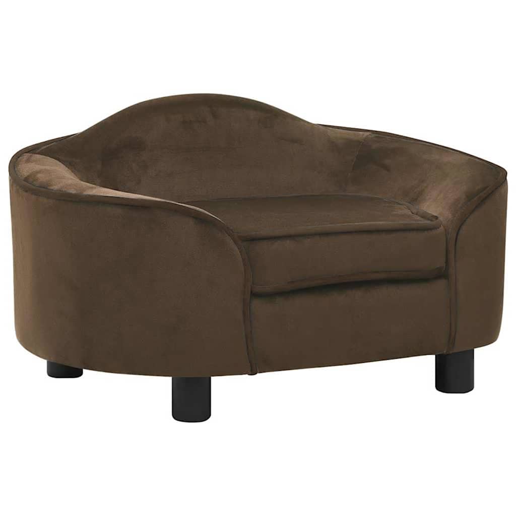 Vidaxxl hundesofa 67x47x36 cm plysbrun
