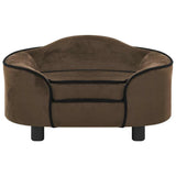Vidaxxl hundesofa 67x47x36 cm plysbrun