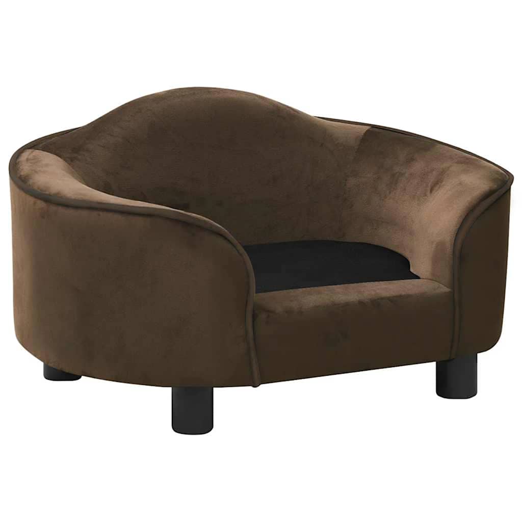 Vidaxxl hundesofa 67x47x36 cm plysbrun