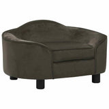 Vidaxxl hundesofa 67x47x36 cm plys mørkegrå