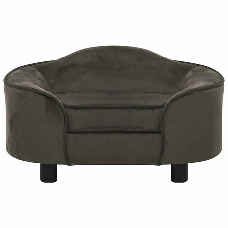 Vidaxxl hundesofa 67x47x36 cm plys mørkegrå