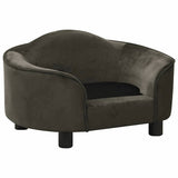 Vidaxxl hundesofa 67x47x36 cm plys mørkegrå