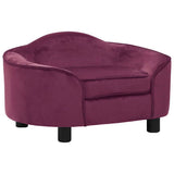 Vidaxxl hundesofa 67x47x36 cm plys bordeaux