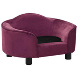 Vidaxxl hundesofa 67x47x36 cm plys bordeaux