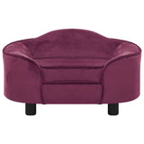 Vidaxxl hundesofa 67x47x36 cm plys bordeaux