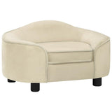 Vidaxxl hundesofa 67x47x36 cm plys cremefarvet