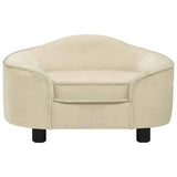 Vidaxxl hundesofa 67x47x36 cm plys cremefarvet