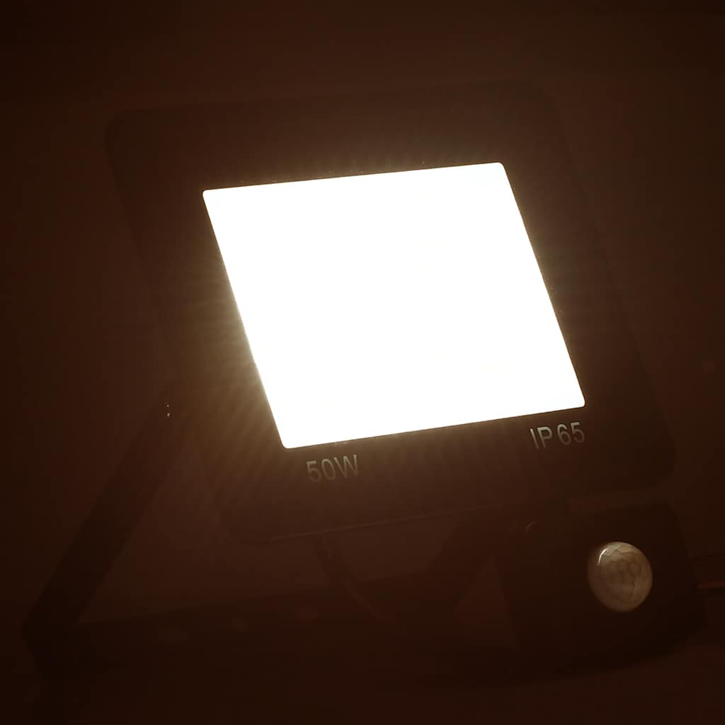 Vidaxl spotlight met sensor led 50 w warmwit