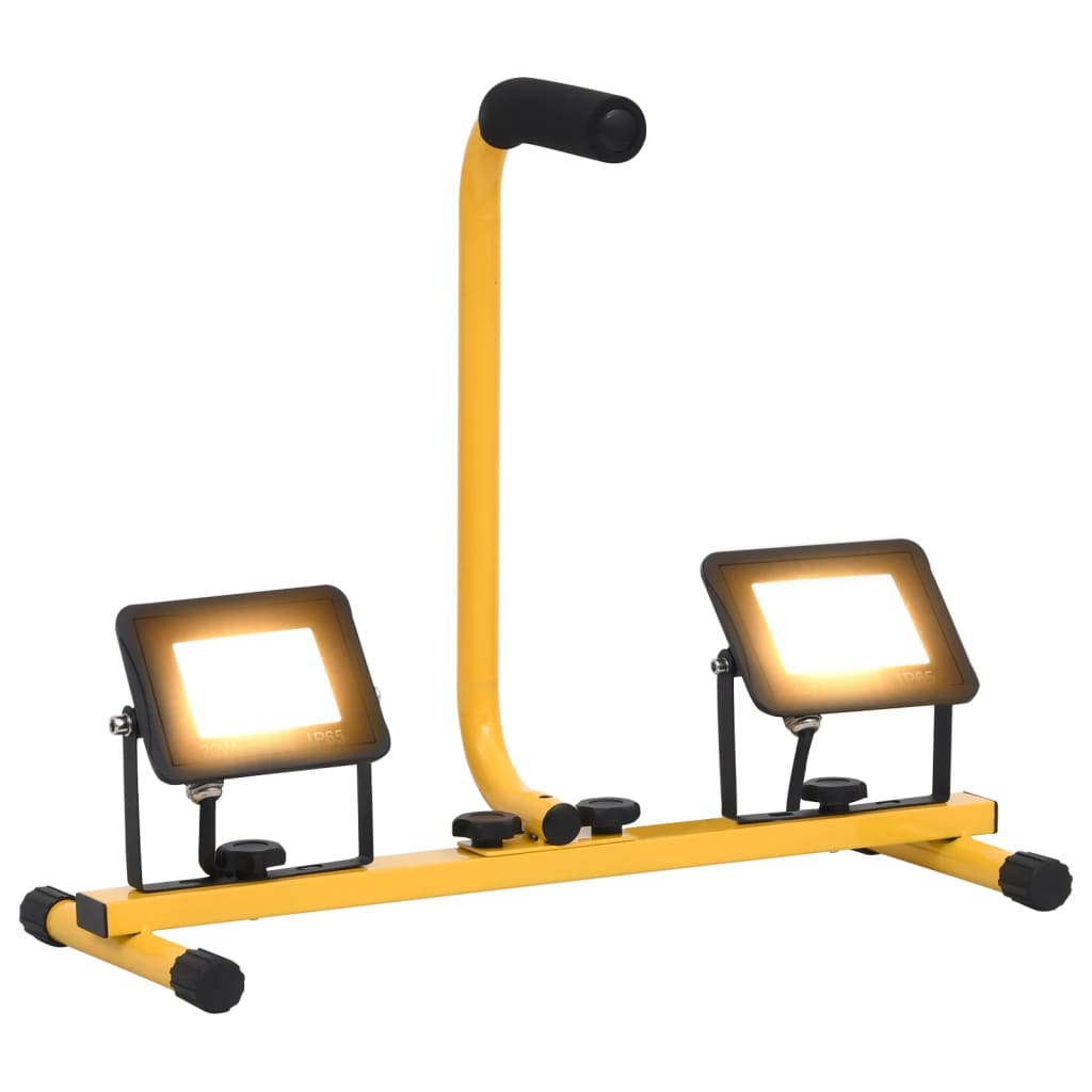 Vidaxl Spotlight med håndtag LED 2x20 W varm hvid