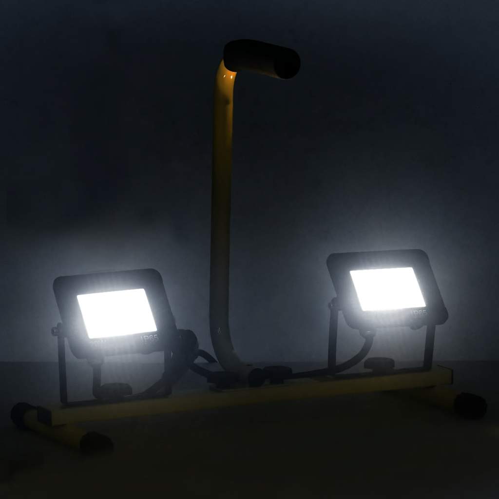 Vidaxl Spotlight med håndtag LED 2x20 W Kold hvid