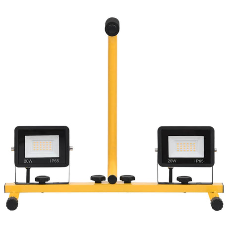 Vidaxl Spotlight med håndtag LED 2x20 W Kold hvid