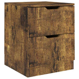 Vidaxl nachtkastjes 2 st 40x40x50 cm bewerkt hout gerookt eikenkleurig