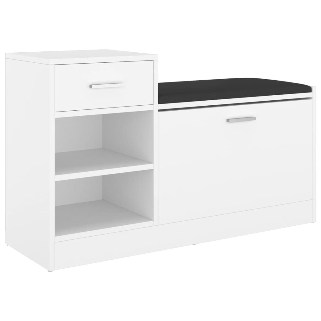 Vidaxl Shoes Bank 94.5x31x57 cm forarbejdet træhvide
