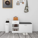 Vidaxl Shoes Bank 94.5x31x57 cm forarbejdet træhvide
