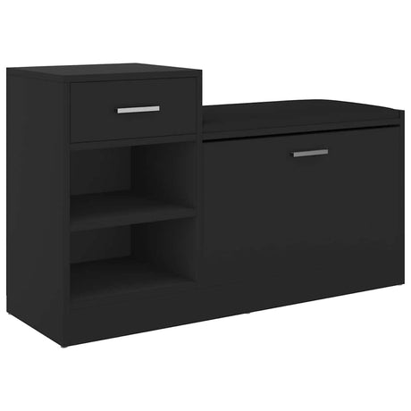 Vidaxl sko sofa 94.5x31x57 cm forarbejdet træ sort