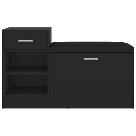 Vidaxl sko sofa 94.5x31x57 cm forarbejdet træ sort