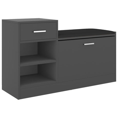Vidaxl Shoe Sofa 94.5x31x57 cm Forarbejdet trægrå