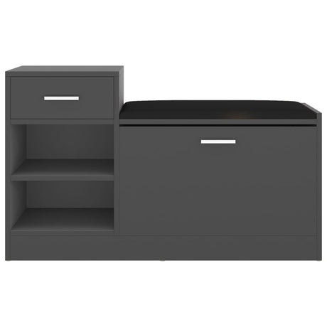 Vidaxl Shoe Sofa 94.5x31x57 cm Forarbejdet trægrå