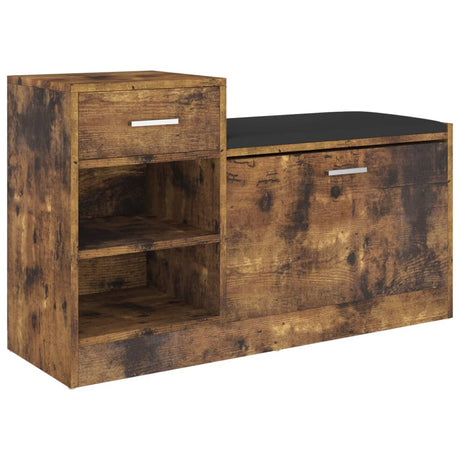 Vidaxl Shoe Sofa 94.5x31x57 cm Forarbejdet træ Røget eg Farvet