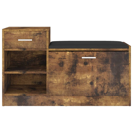 Vidaxl Shoe Sofa 94.5x31x57 cm Forarbejdet træ Røget eg Farvet
