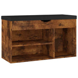 Vidaxl skobænk med pude 80x30x47 cm Property Wood Smoked Oak