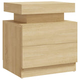 Vidaxl nachtkastje 45x35x52 cm bewerkt hout sonoma eikenkleurig
