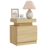 Vidaxl nachtkastje 45x35x52 cm bewerkt hout sonoma eikenkleurig