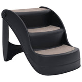 VidaXL hundetrappe 3 trin foldbar sort