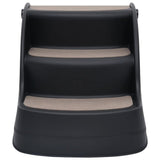 VidaXL hundetrappe 3 trin foldbar sort