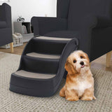VidaXL hundetrappe 3 trin foldbar sort