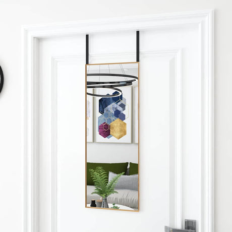 Vidaxl Door Mirror 30x80 cm glas og aluminiumsguldfarvet