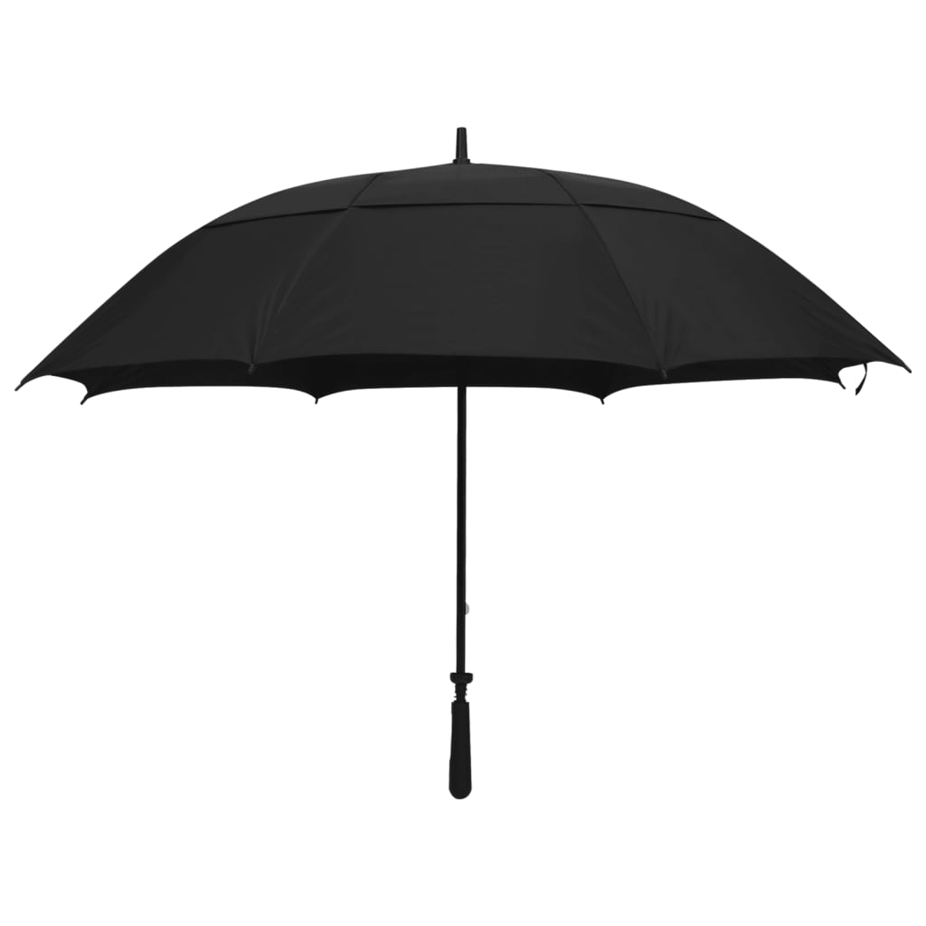 Vidaxl paraply 130 cm sort