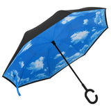 Vidaxl paraply C-håndtag 108 cm sort