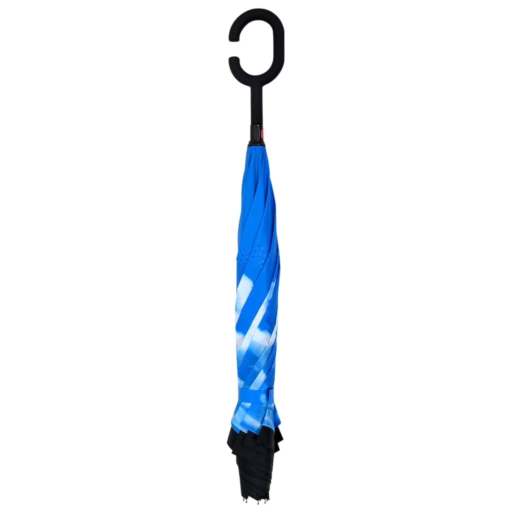Vidaxl paraply C-håndtag 108 cm sort