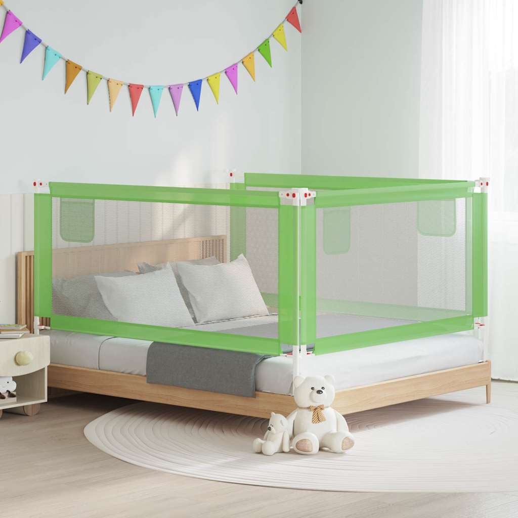 Vidaxl Bedhek Toddler 180x25 cm stofgrøn