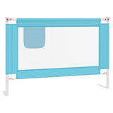 Vidaxl Bedhek Toddler 100x25 cm stofblåt