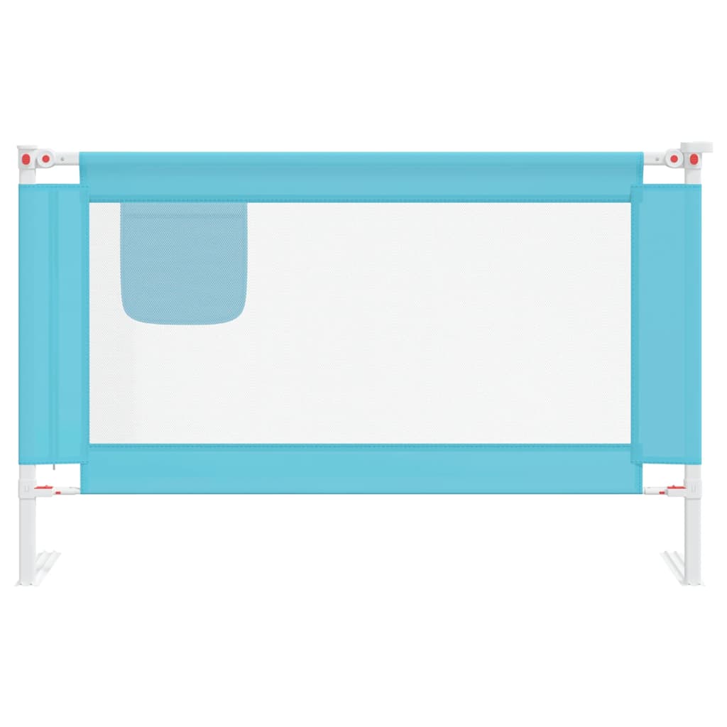 Vidaxl Bedhek Toddler 120x25 cm stof blå