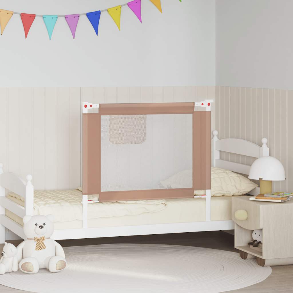 Vidaxl Bedhek Toddler 90x25 cm stof taupe