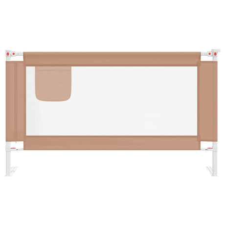 Vidaxl Bedhek Toddler 140x25 cm stof taupe