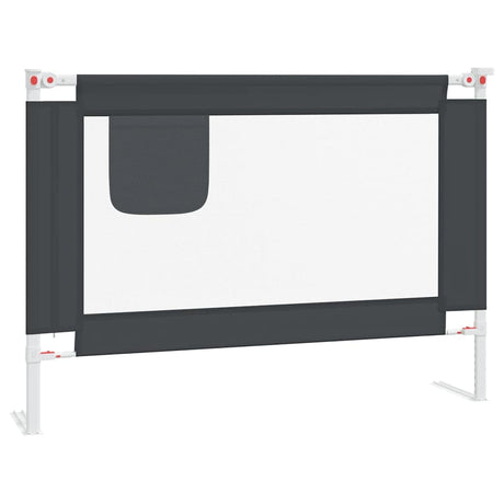 Vidaxl Bedhek Toddler 90x25 cm stof mørkegrå