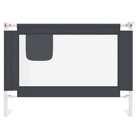 Vidaxl Bedhek Toddler 90x25 cm stof mørkegrå